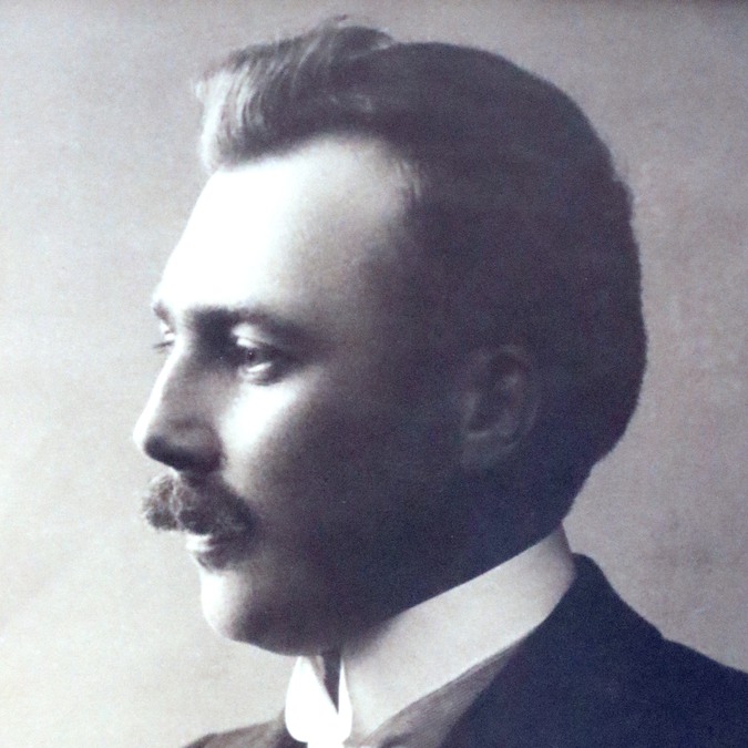 Gunnar Olsson, ordförande i Skedevi kommunfullmäktige, 1925-1933.Originalporträttet hänger i sessionssalen i Finspångs kommunhus.